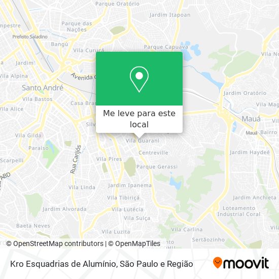 Kro Esquadrias de Alumínio mapa
