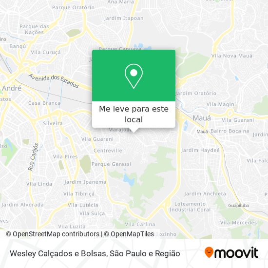 Wesley Calçados e Bolsas mapa