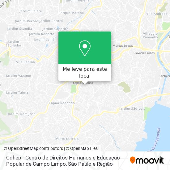 Cdhep - Centro de Direitos Humanos e Educação Popular de Campo Limpo mapa