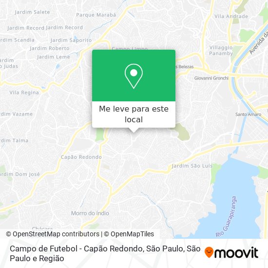 Campo de Futebol - Capão Redondo, São Paulo mapa