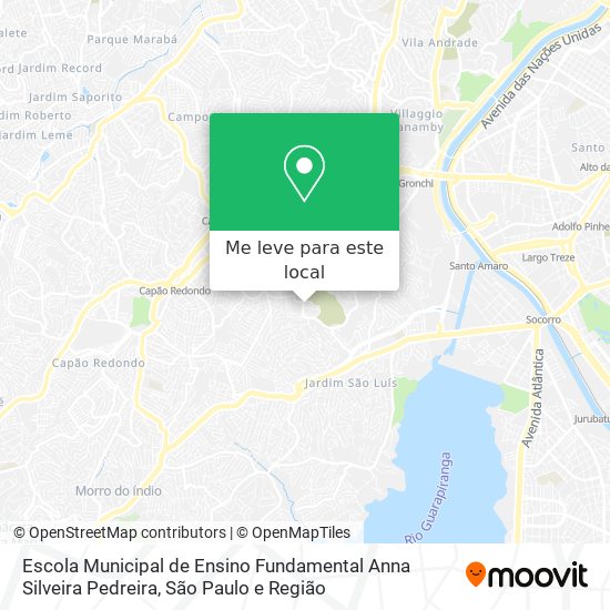 Escola Municipal de Ensino Fundamental Anna Silveira Pedreira mapa