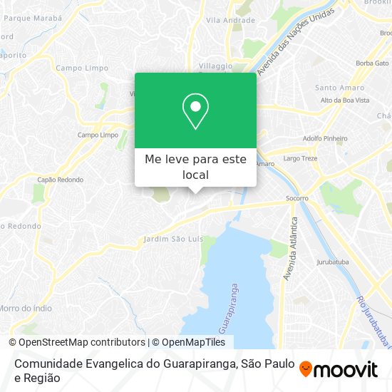 Comunidade Evangelica do Guarapiranga mapa