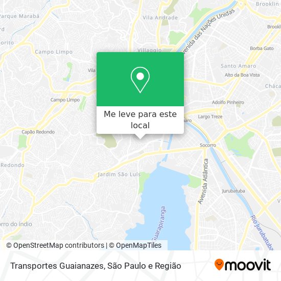 Transportes Guaianazes mapa