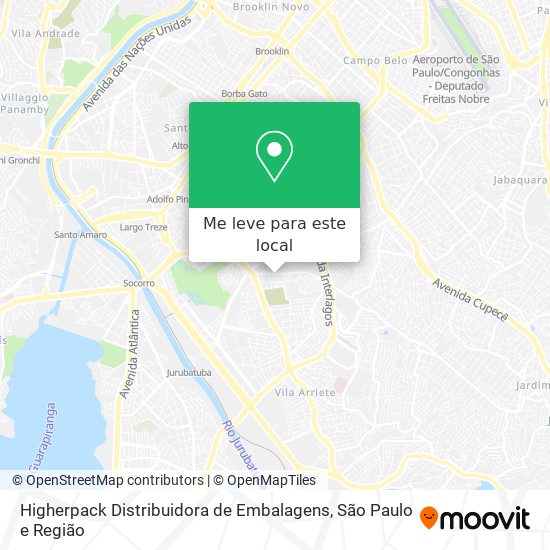 Higherpack Distribuidora de Embalagens mapa