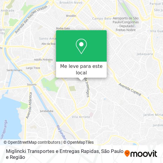 Miglincki Transportes e Entregas Rapidas mapa