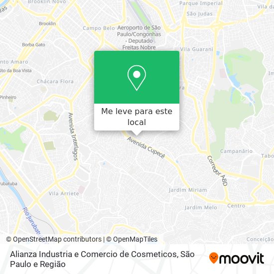 Alianza Industria e Comercio de Cosmeticos mapa