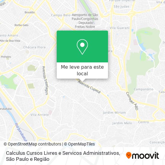 Calculus Cursos Livres e Servicos Administrativos mapa