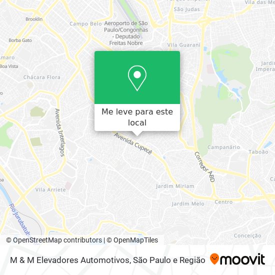 M & M Elevadores Automotivos mapa