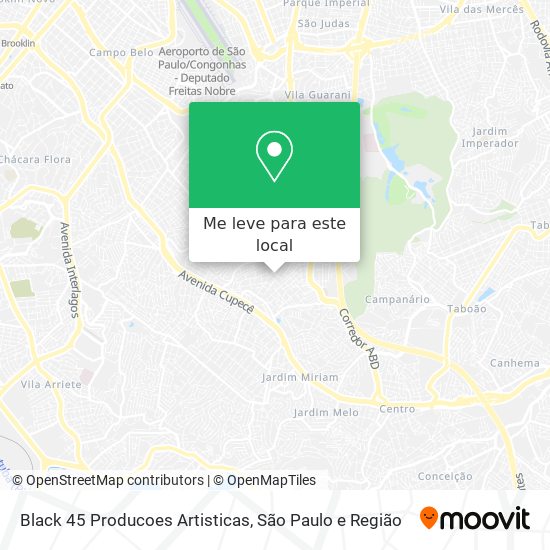 Black 45 Producoes Artisticas mapa