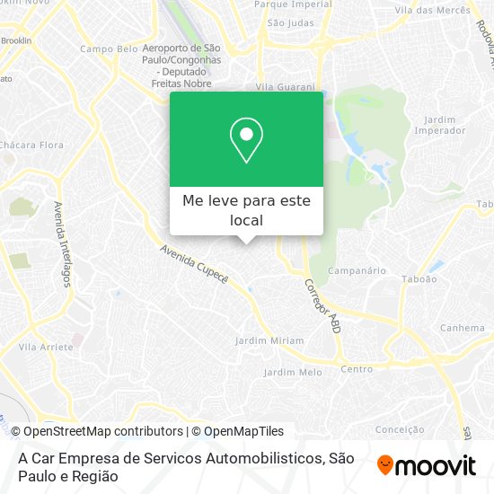 A Car Empresa de Servicos Automobilisticos mapa