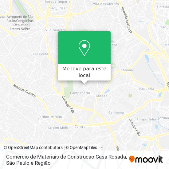 Comercio de Materiais de Construcao Casa Rosada mapa