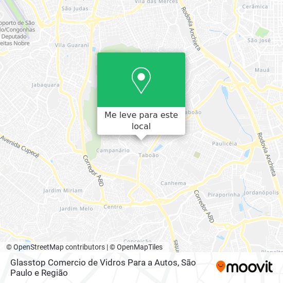 Glasstop Comercio de Vidros Para a Autos mapa