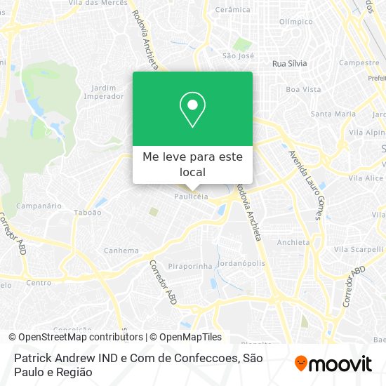 Patrick Andrew IND e Com de Confeccoes mapa