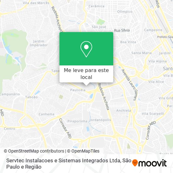Servtec Instalacoes e Sistemas Integrados Ltda mapa