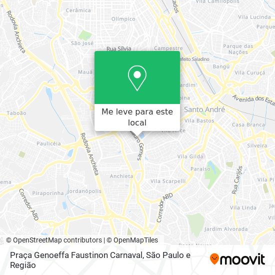 Praça Genoeffa Faustinon Carnaval mapa