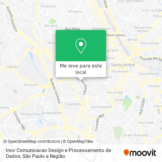 Inov Comunicacao Design e Processamento de Dados mapa