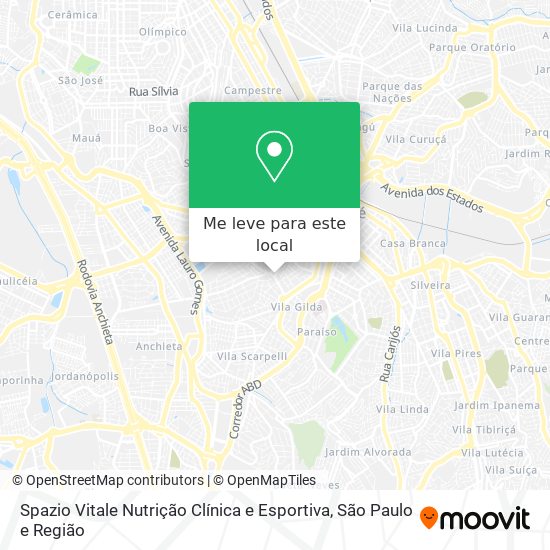 Spazio Vitale Nutrição Clínica e Esportiva mapa