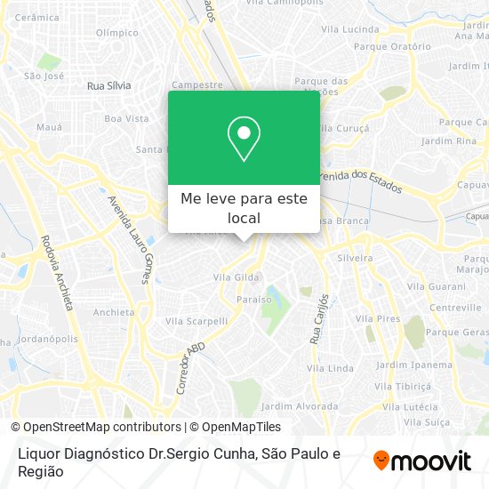 Liquor Diagnóstico Dr.Sergio Cunha mapa