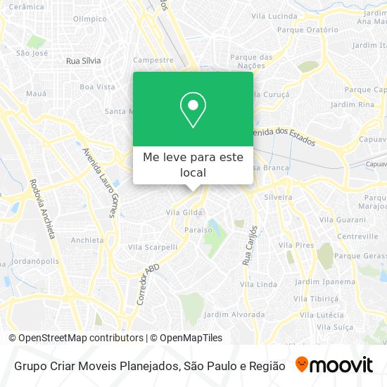 Grupo Criar Moveis Planejados mapa