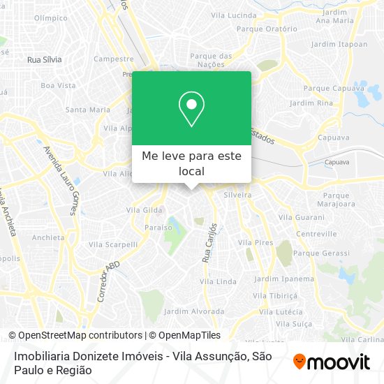 Imobiliaria Donizete Imóveis - Vila Assunção mapa