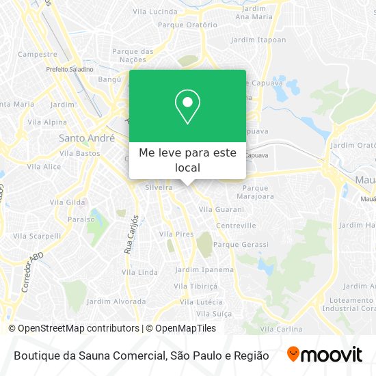 Boutique da Sauna Comercial mapa