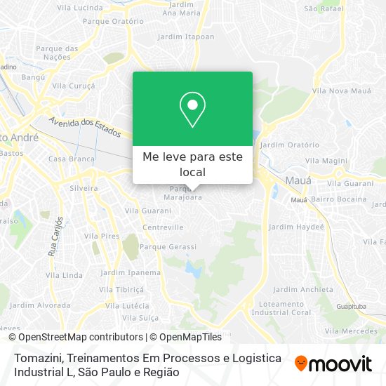 Tomazini, Treinamentos Em Processos e Logistica Industrial L mapa