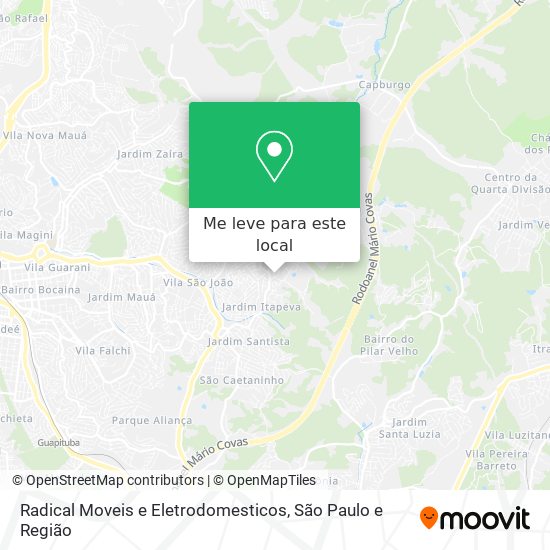 Radical Moveis e Eletrodomesticos mapa