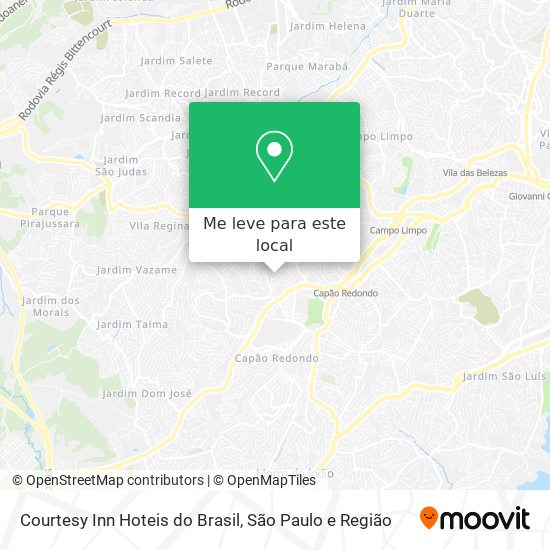 Courtesy Inn Hoteis do Brasil mapa