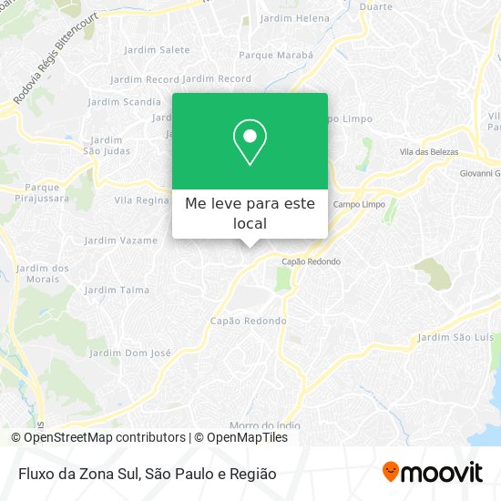 Fluxo da Zona Sul mapa