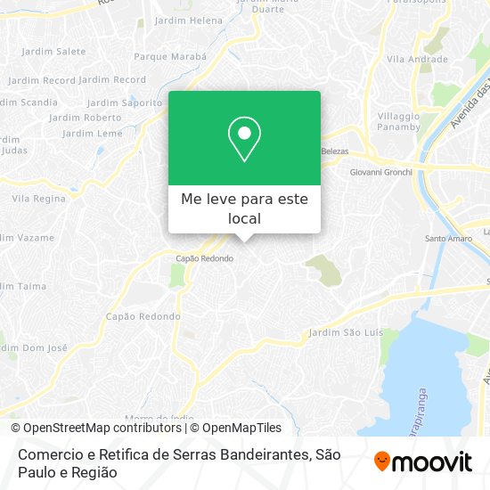 Comercio e Retifica de Serras Bandeirantes mapa