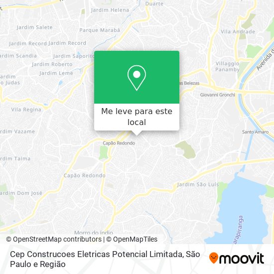 Cep Construcoes Eletricas Potencial Limitada mapa
