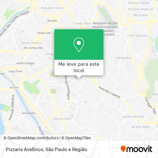 Pizzaria Avellinos mapa