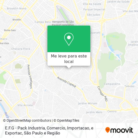 E.F.G - Pack Industria, Comercio, Importacao, e Exportac mapa