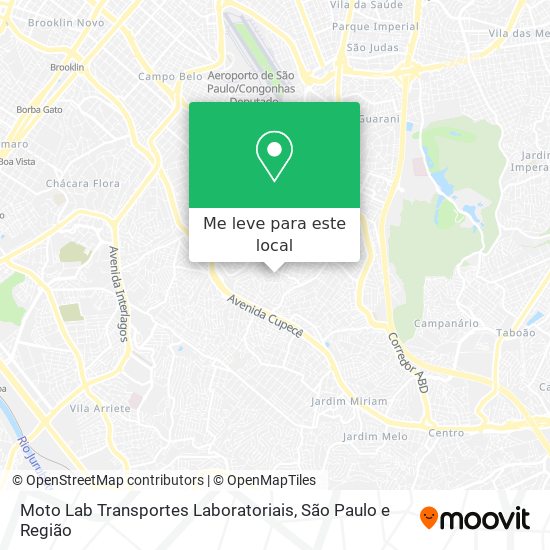 Moto Lab Transportes Laboratoriais mapa