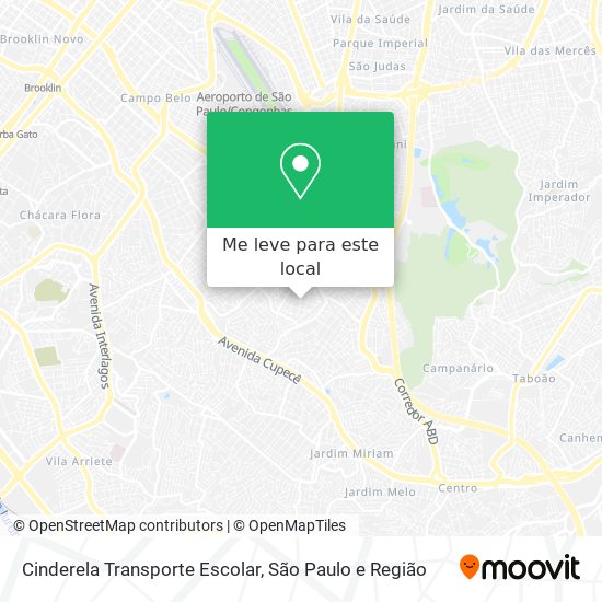 Cinderela Transporte Escolar mapa