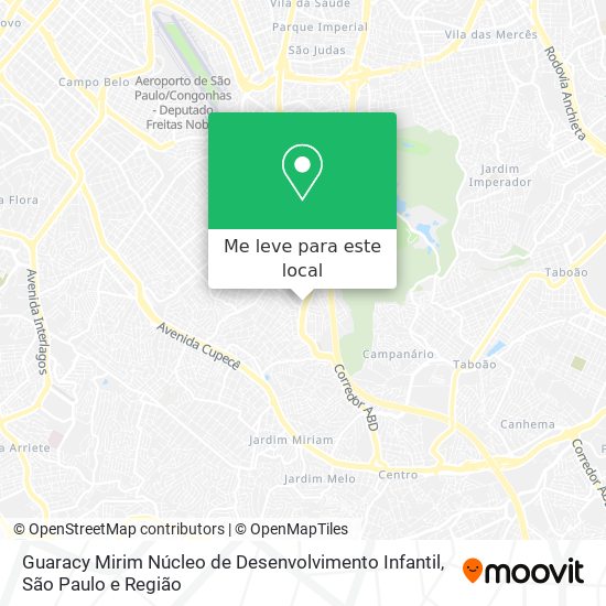 Guaracy Mirim Núcleo de Desenvolvimento Infantil mapa