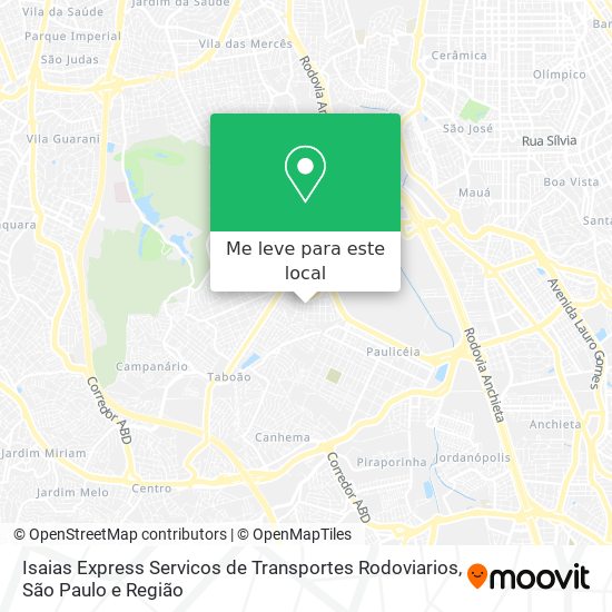 Isaias Express Servicos de Transportes Rodoviarios mapa