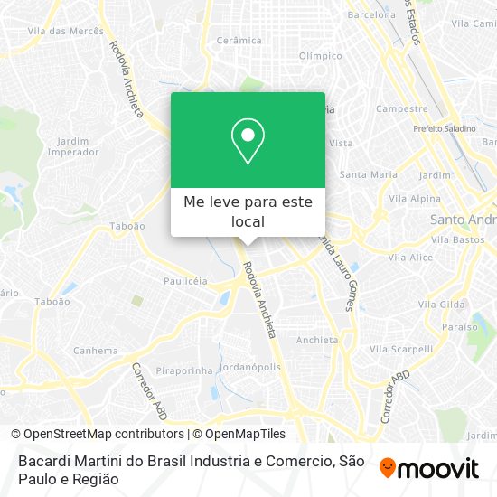 Bacardi Martini do Brasil Industria e Comercio mapa