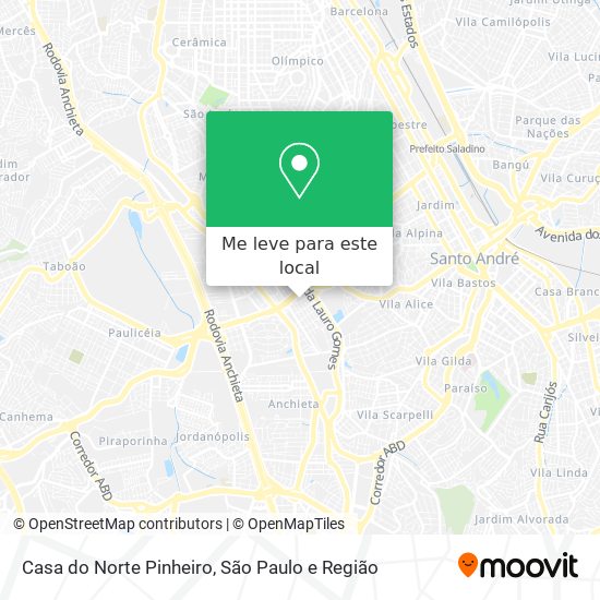 Casa do Norte Pinheiro mapa