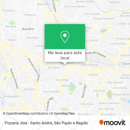 Pizzaria Jóia - Santo André mapa