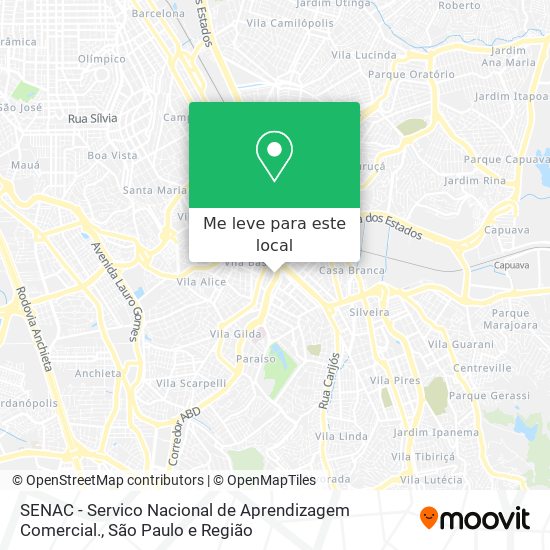 SENAC - Servico Nacional de Aprendizagem Comercial. mapa