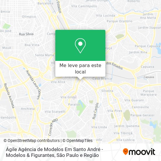Ágile Agência de Modelos Em Santo André - Modelos & Figurantes mapa