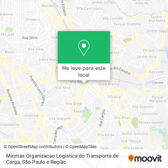 Micmas Organizacao Logistica do Transporte de Carga mapa