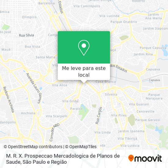 M. R. X. Prospeccao Mercadologica de Planos de Saude mapa