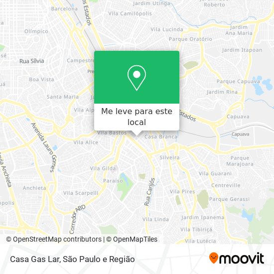 Casa Gas Lar mapa