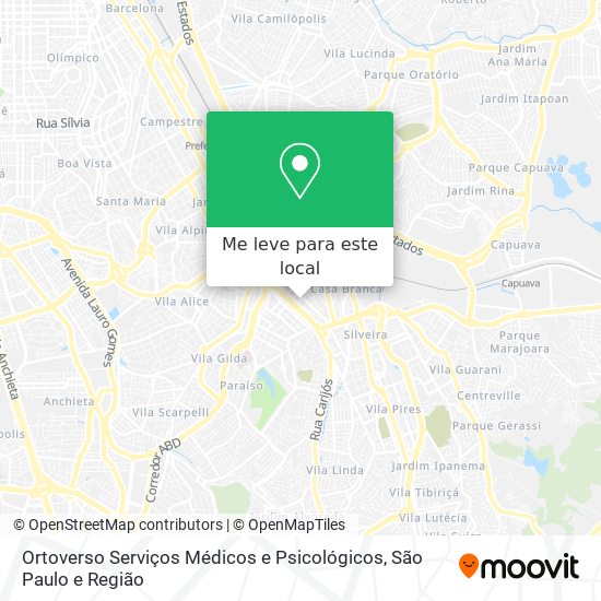 Ortoverso Serviços Médicos e Psicológicos mapa