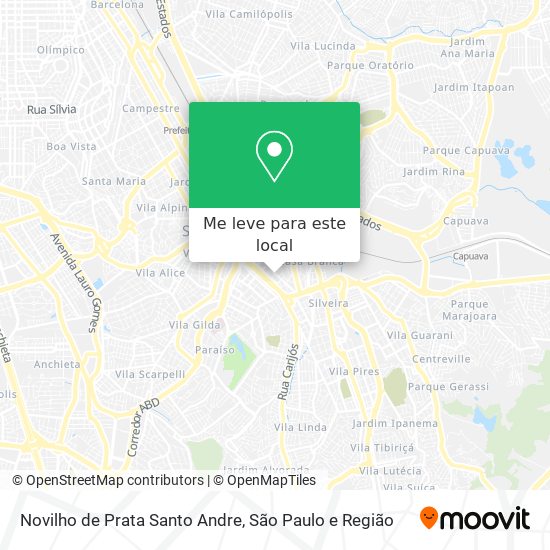 Novilho de Prata Santo Andre mapa