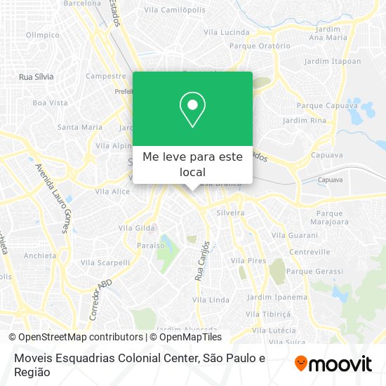 Moveis Esquadrias Colonial Center mapa