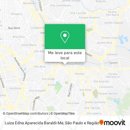 Luiza Edna Aparecida Baraldi-Me mapa