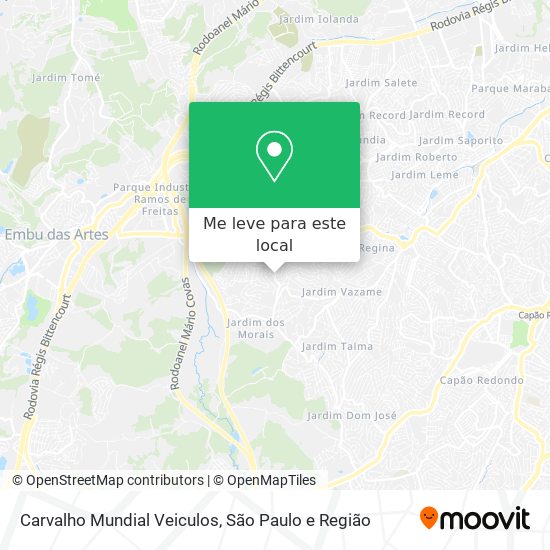 Carvalho Mundial Veiculos mapa